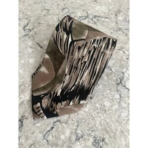 Vintage Jack Frost Men's 100% Silk Neck Tie Abstract Brown Green Black JL